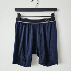 2 x NIB LULULEMON NUNY Nautical Navy Blue Game On Boxer Brief 7.5" Small